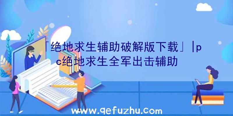 「绝地求生辅助破解版下载」|pc绝地求生全军出击辅助